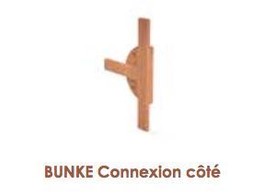 BUNKE Fixation 1/2 Croix en acier corten pour Rangement bois BUNKE