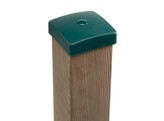 Capuchon Plastique Carre 90mm pour Poteaux - Vert