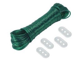 Cable a linge 30M Vert Transp - D3 4 mm