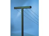 Sechoir Jardin Type  Classic  - Poteau T D60 mm  4 Trous Vert