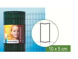 Pantanet Family - Grillage Soude - 25  m - H810 mm - Plastifie Vert 6073 - Maille 100x50 mm