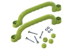 Jeu 2 Poignees Plastique - 25cm Moyenne- Vert Lemon