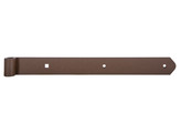 Duravis Paumelle de volet forme droite 400 mm O 13mm Brun Rouille