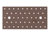 Duravis Plaque perforee 200x100x2mm Brun Rouille