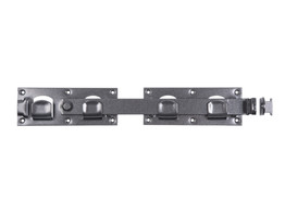 Duravis Verrou pour portail double 423x70x58mm Noir Diamant