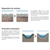 Geotextile non tisse Polypropylene FIBERTEX F-25 130g/m2  Larg 1 m  gris  au metre courant