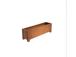 Carrez avec pieds 2000 x 500 x 600 CorTen 2mm