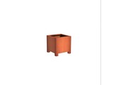 Carrez avec pieds 700 x 700 x 700 CorTen 2mm