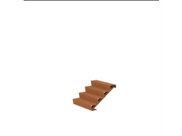 Escalier  Corten 3Mm 1000 X 960 X 680 Mm