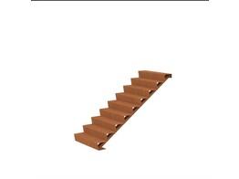 Escalier  Corten 3Mm 1000 X 2160 X 1530 Mm