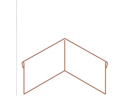 Bordures CorTen Aplati Angle interieur 290 x 300 x 300 mm ep. 3 mm