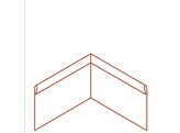 Bordures CorTen Aplati Angle exterieur 290 x 300 x 300 mm ep. 3 mm