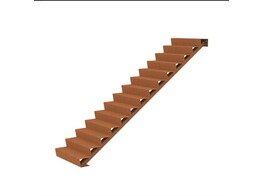 Escalier  Corten 3Mm 1000 X 3360 X 2380 Mm