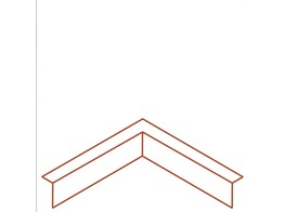 Bordures CorTen Plie Angle exterieur 100 x 300 x 300 mm ep. 2 mm