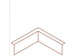 Bordures CorTen Plie Angle interieur 150 x 300 x 300 mm ep. 2 mm
