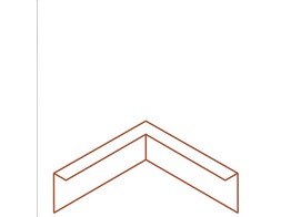 Bordures CorTen Plie Angle exterieur 150 x 300 x 300 mm ep. 2 mm
