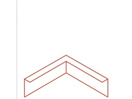 Bordures CorTen Plie Angle exterieur 150 x 300 x 300 mm ep. 3 mm