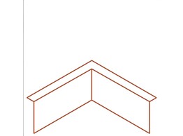 Bordures CorTen Plie Angle interieur 200 x 300 x 300 mm ep. 3 mm