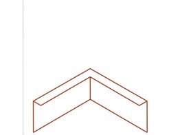 Bordures CorTen Plie Angle exterieur 200 x 300 x 300 mm ep. 3 mm