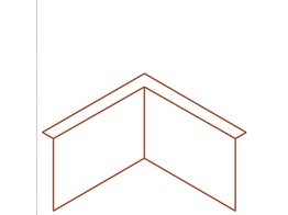 Bordures CorTen Plie Angle interieur 290 x 300 x 300 mm ep. 3 mm