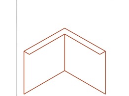 Bordures CorTen Plie Angle exterieur 390 x 300 x 300 mm ep. 3 mm