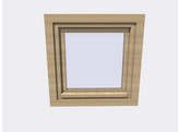 Fenetre ouverture tombante HACOBOIS verre clair 5mm  80x80 cm