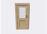 Porte simple 1/2 vitree 100 x 200 cm