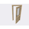 Porte simple 1/2 vitree 100 x 200 cm