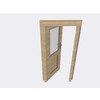 Porte simple 1/2 vitree 100 x 200 cm