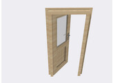 Porte simple 1/2 vitree 100 x 200 cm