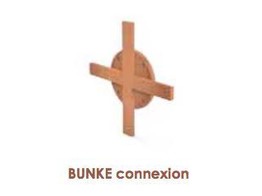 BUNKE Fixation Croix en acier corten pour Rangement bois BUNKE