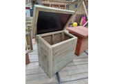 Bac de rangement avec couvercle en sapin autoclave - 100x60x80 cm