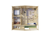 Chalet - Home Office 70mm Azores sous-toiture en planche de 27mm incl. EN KIT