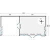 Chalet - Home Office 70mm Big Ben avec auvent Planches de sous-toiture incl. EN KIT