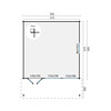 Chalet - Home Office 70mm Rune Planches de sous-toiture incl. EN KIT