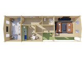 Chalet - Home Office 70mm Slane sous-toiture en planche de 27mm incl. EN KIT