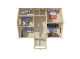 Chalet - Home Office 92mm Finn Terrasse  Planches de sous-toiture incl. EN KIT