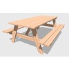 Table forestiere sur mesure en sapin traite L de 151 a 210 cm  Montee