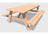 Table forestiere sur mesure en sapin traite L de 151 a 210 cm  Montee