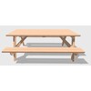 Table forestiere sur mesure en sapin traite L de 151 a 210 cm  Montee