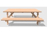 Table forestiere sur mesure en sapin traite L de 151 a 210 cm  Montee