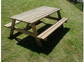 Table forestiere sur mesure en sapin traite L de 151 a 210 cm  Montee