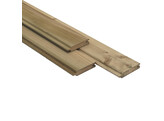 Sapin traite - 34 x 145 x 2000 mm  130 mm utile  - Rainure languette et autoclave