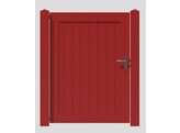 Portillon Simple Plein Padouk 111 a 150 cm x H 151 a 200 cm - Quincaillerie Locinox - Hors poteaux