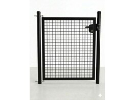 Portillon Residentiel simple Battant 140x180cm  Noir
