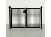 Portillon residentiel double Battant 260x120cm  Noir