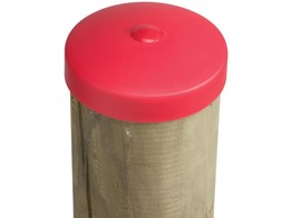 Capuchon en plastique Rond Diam 140mm pour poteaux - Rouge