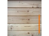 Planche rainuree languetee douglas  Hacobois  - 18 5 x 120 x 4250 mm  utile  - une face utile coins arrondis