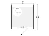 Chalet RICHARD 28mm - Non traite - EN KIT  Hors toiture et hors options 