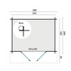 Chalet ROBERT 28mm - Impregne red class - EN KIT  Hors toiture et hors options 